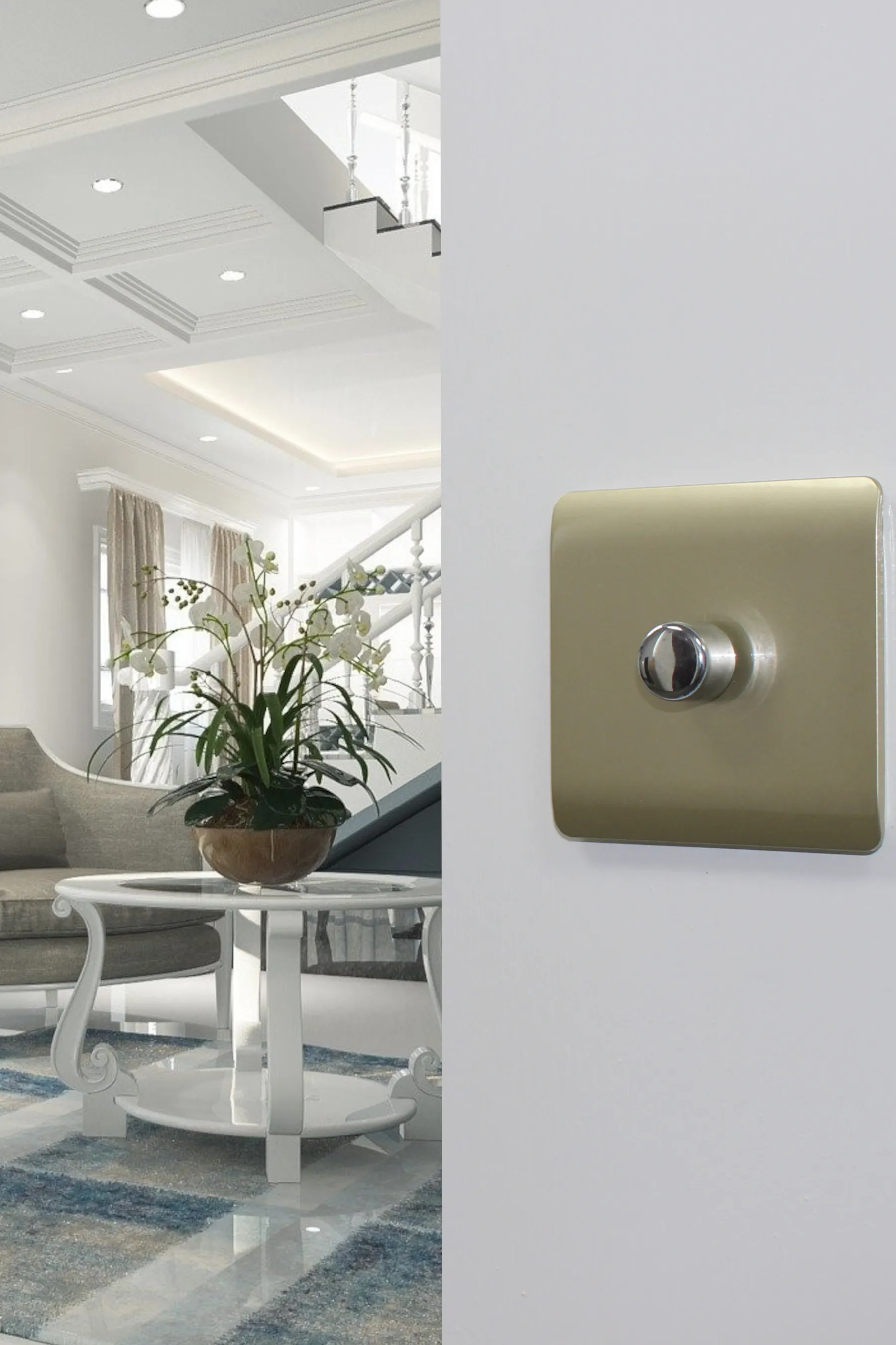 Champagne Gold Wiring Accessories Trendi Decorative Screwless Champagne Gold Wiring Accessories Trendi Decorative Screwless